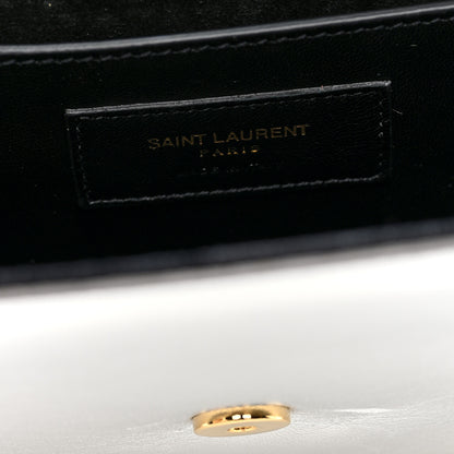 Saint Laurent Metallic Calfskin Classic Monogram Cassandre Clutch Silver 6 of 6