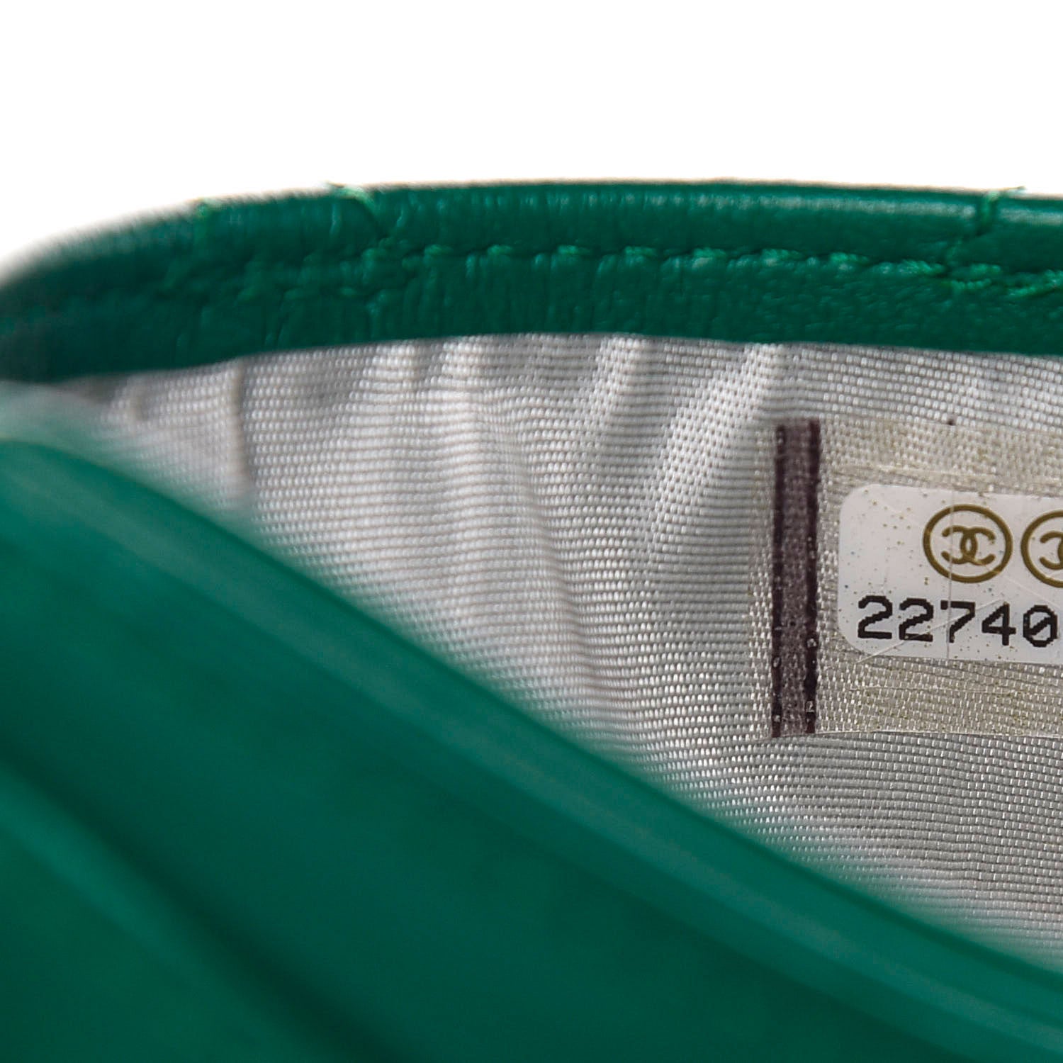 Chanel Lambskin Quilted Card Holder Green 8 of 9