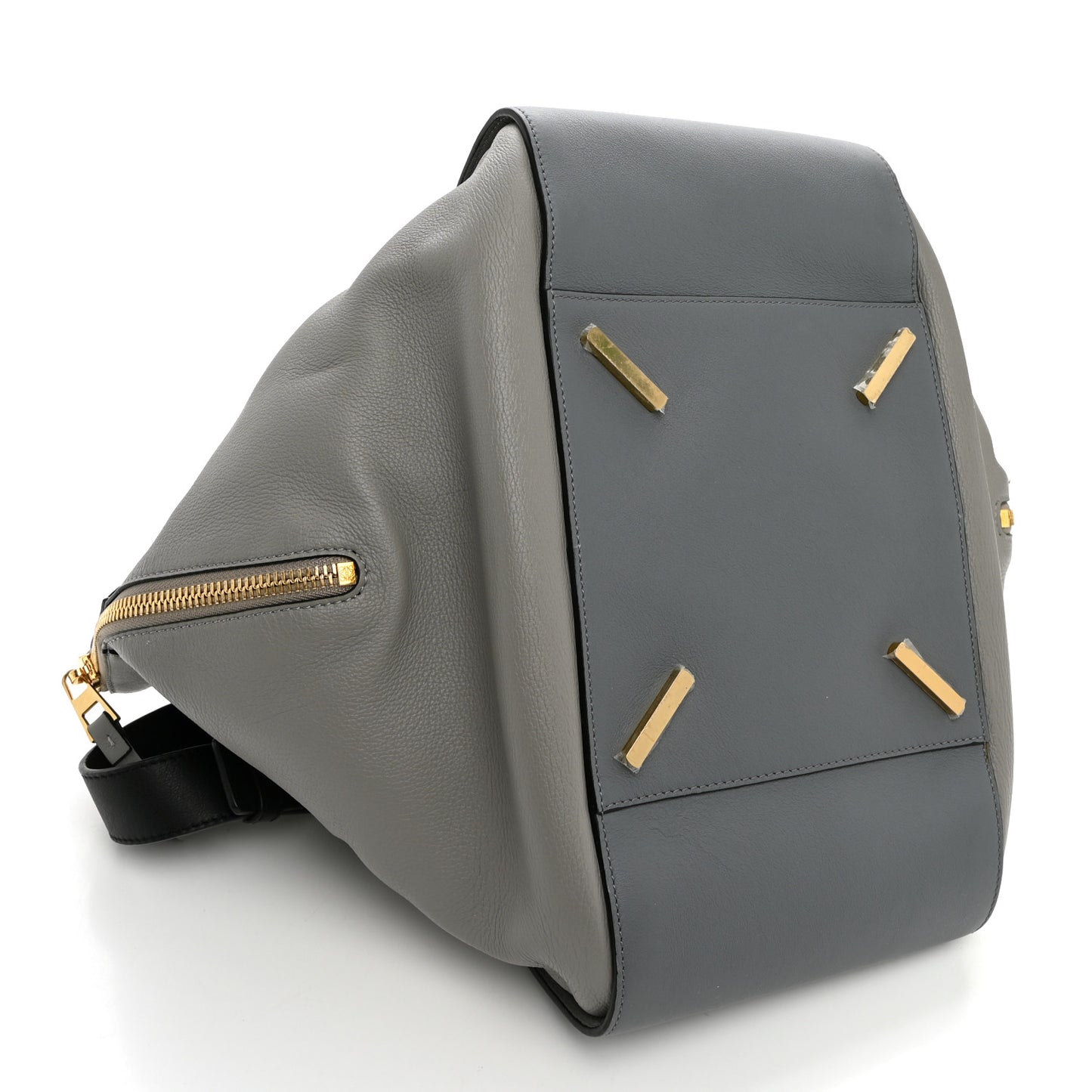 Calfskin Large Hammock Shoulder Bag Grey