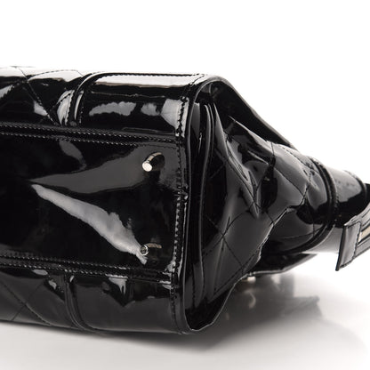 Burberry Patent Quilted Large Manor Tote Black 6 of 11