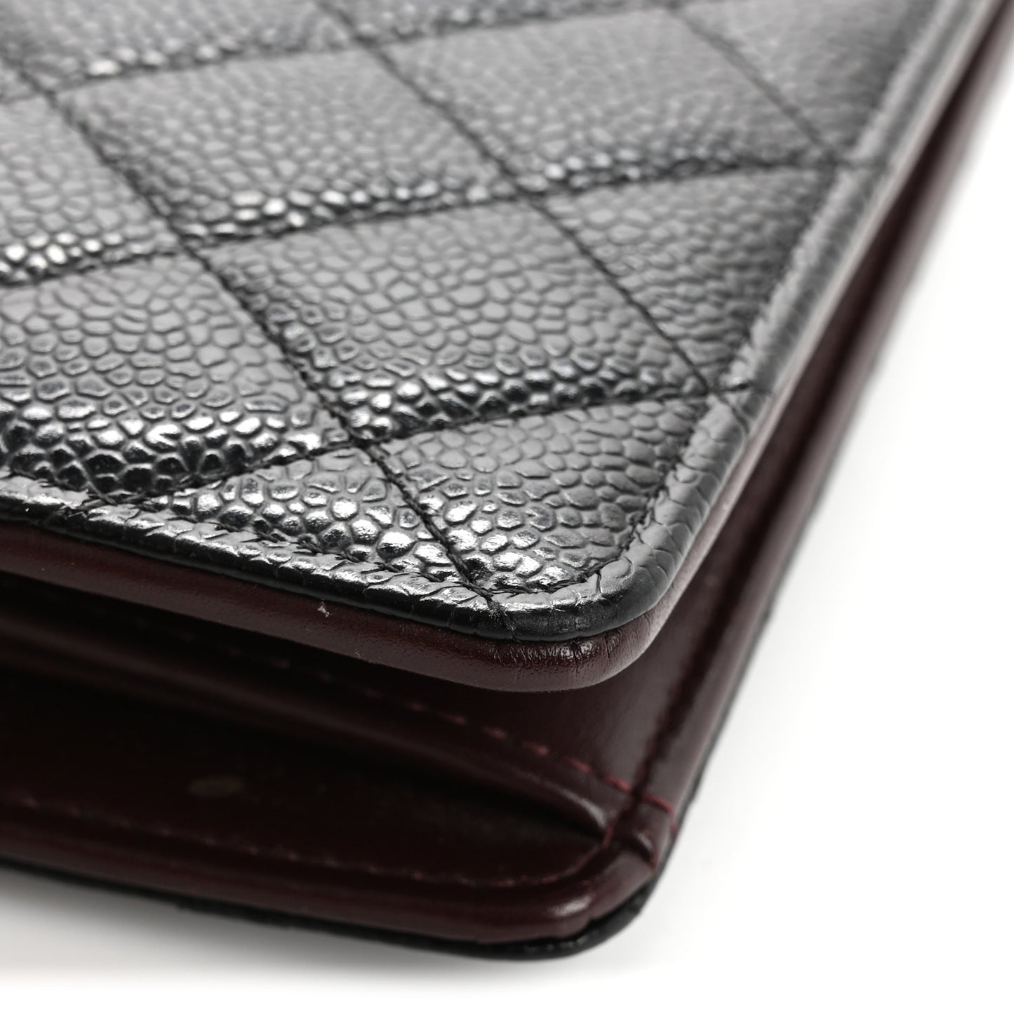 Caviar Quilted Yen Wallet Black