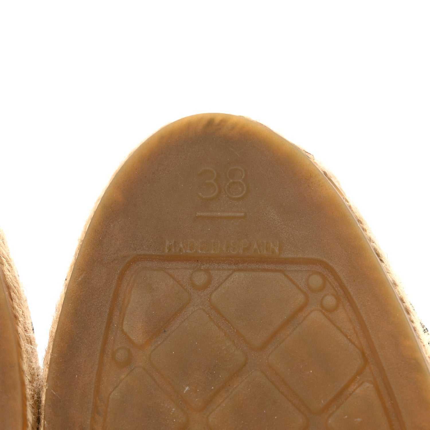 Chanel Suede Pearl CC Espadrilles 38 Beige Black 6 of 10