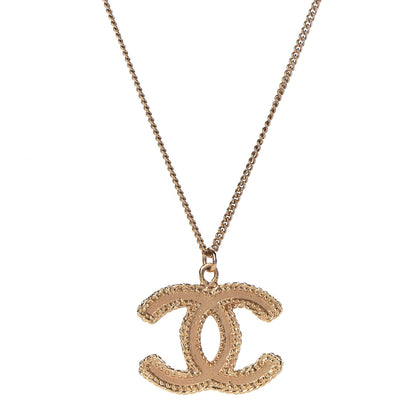 Chanel CC Pendant Necklace Gold 4 of 5