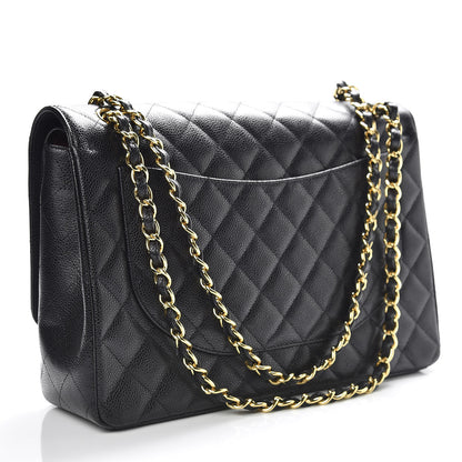 Chanel Caviar Quilted Maxi Double Flap Black 3 of 11