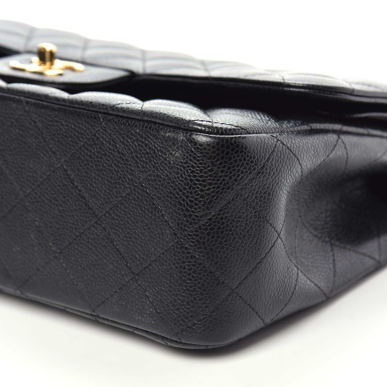 Chanel Caviar Quilted Jumbo Double Flap Black 11 of 12