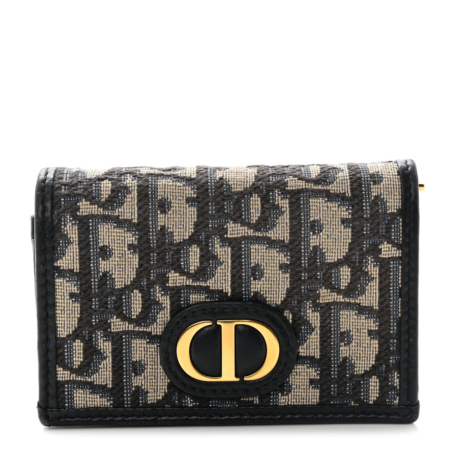 Christian Dior Oblique 30 Montaigne Glycine Wallet Blue 1 of 8