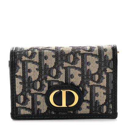 Christian Dior Oblique 30 Montaigne Glycine Wallet Blue 1 of 8