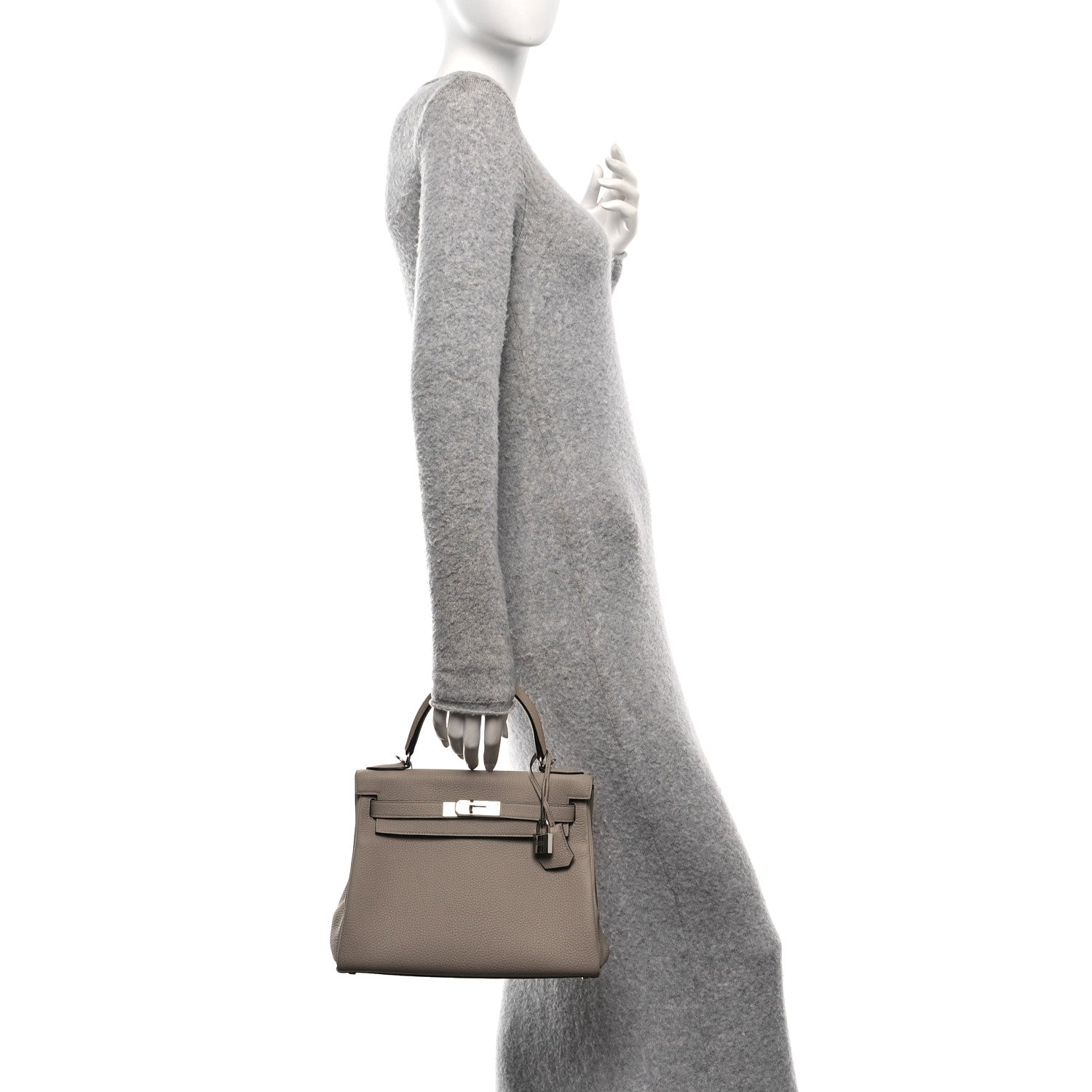 Hermes Togo Kelly Retourne 28 Gris Tourterelle 2 of 13