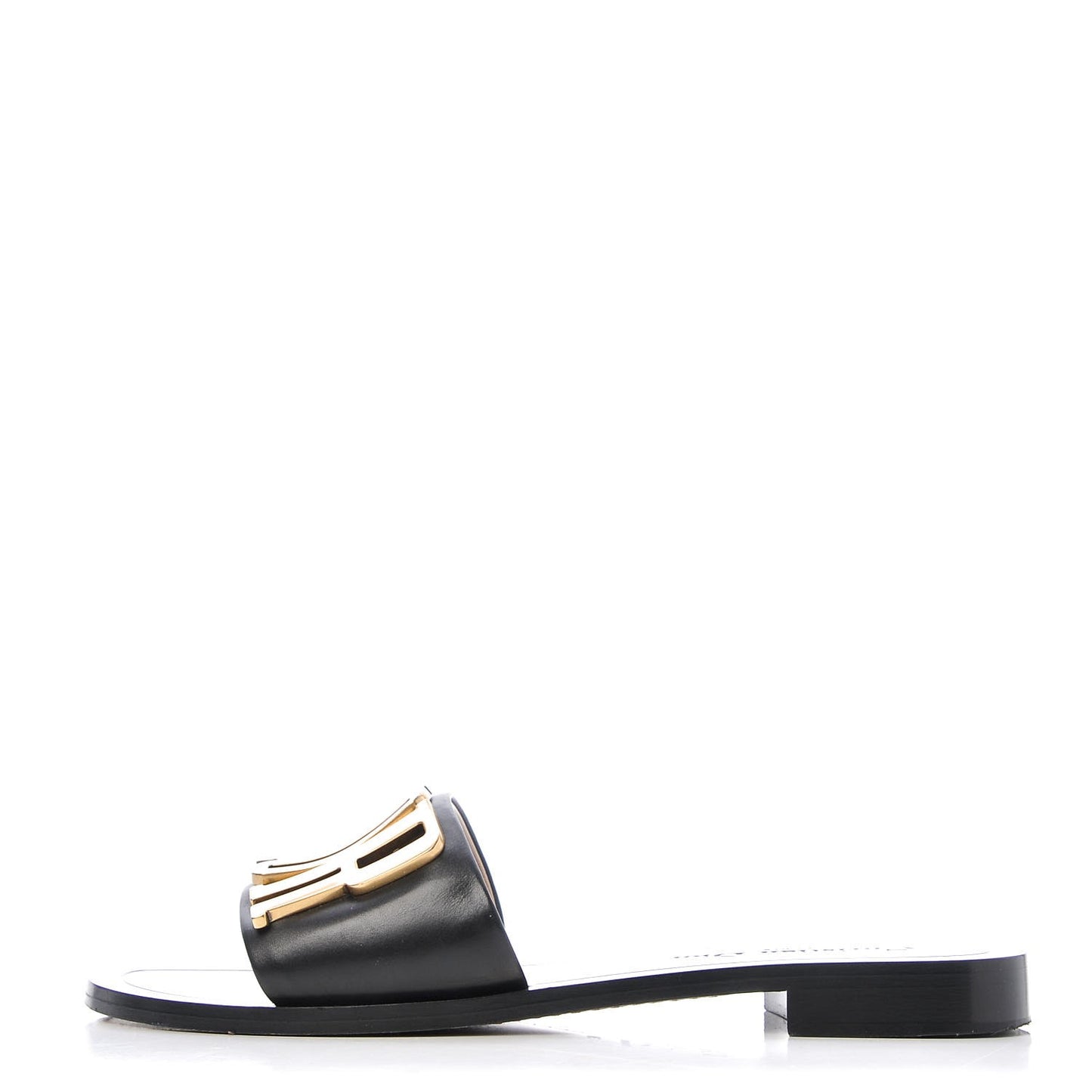 Calfskin Dio(r)evolution 10mm Slide Sandals 38 Black