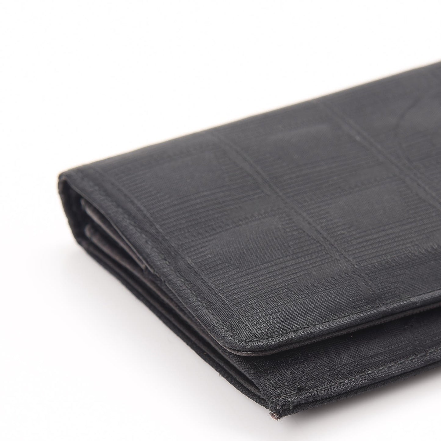 Nylon Travel Flap Wallet Black