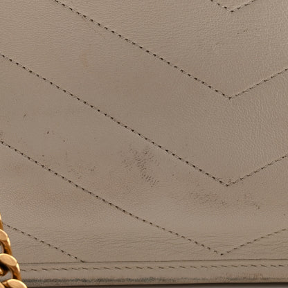 Saint Laurent Lambskin Matelasse Monogram Medium Niki Chain Satchel Ivory 12 of 19