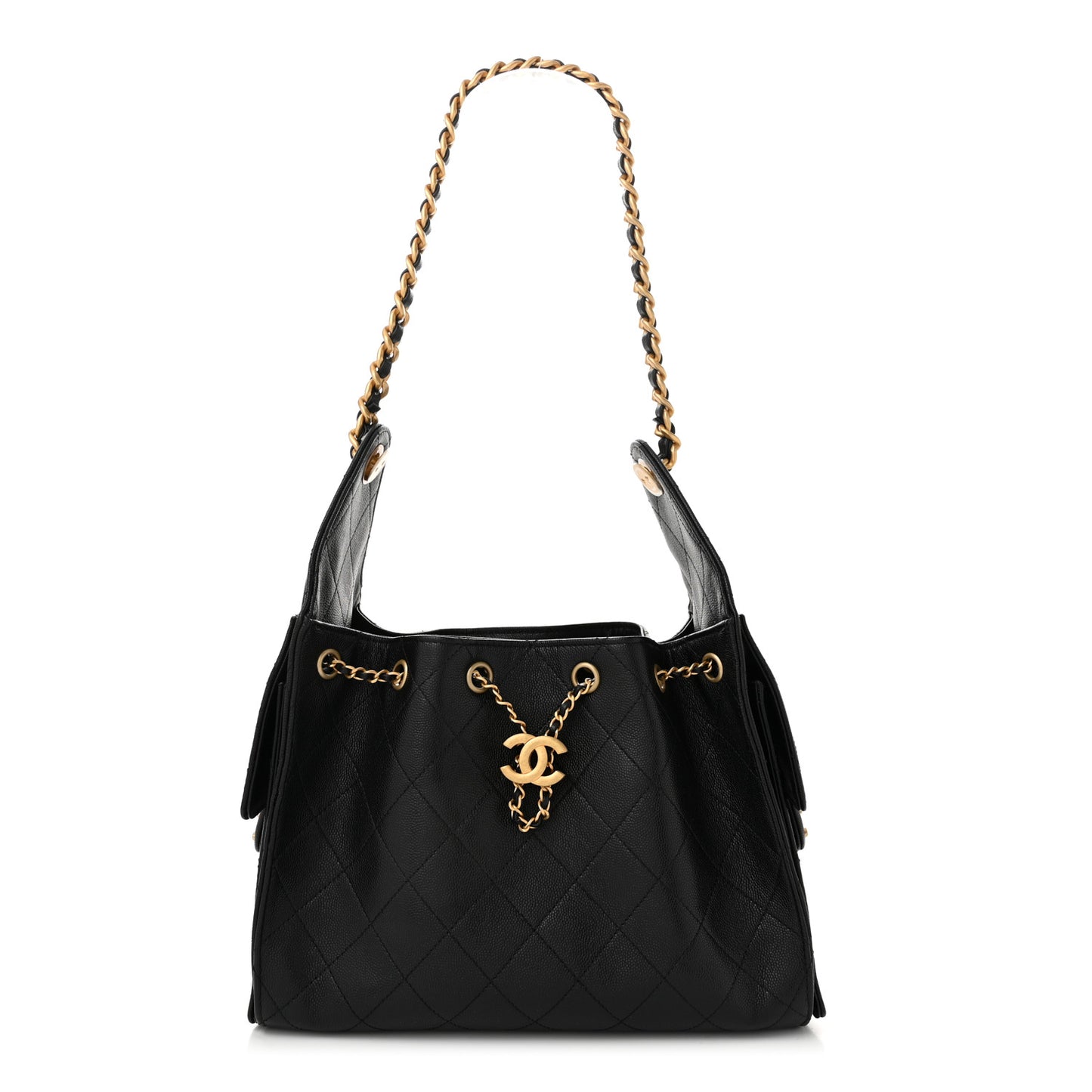 Caviar Quilted Small Chanel 25 Handbag Black