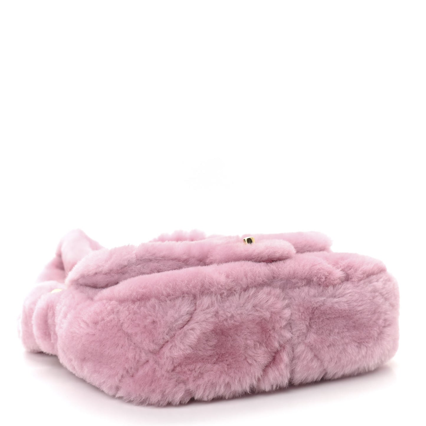 Shearling Lambskin Quilted Flap Pink