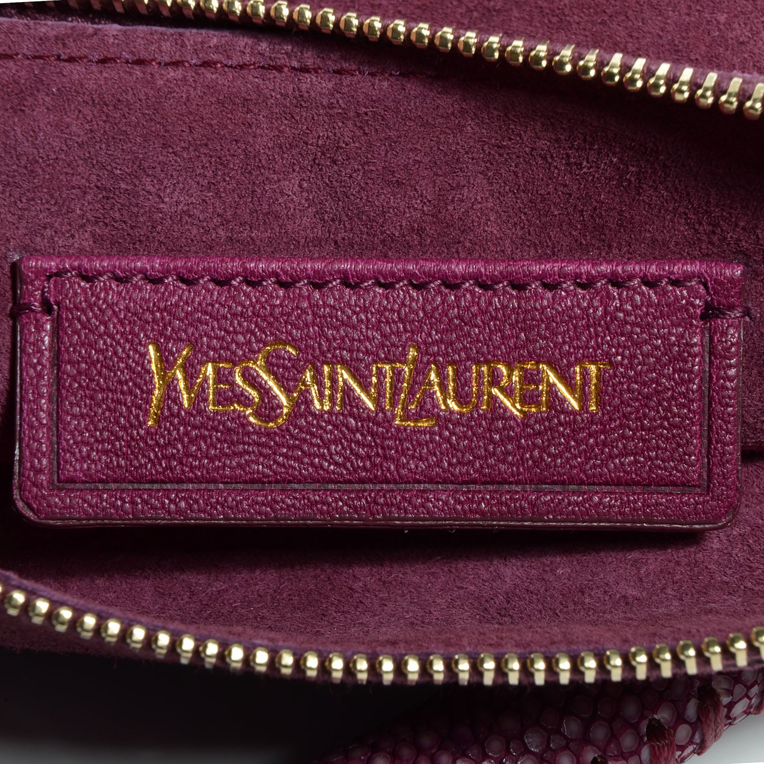 Saint Laurent Sheepskin Stingray Large Roady Hobo Magenta 7 of 9
