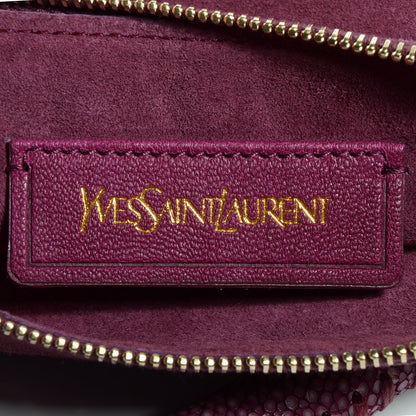 Saint Laurent Sheepskin Stingray Large Roady Hobo Magenta 7 of 9