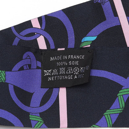 Hermes Silk Panoplie Equestre Twilly Caban Violet Orange 5 of 5