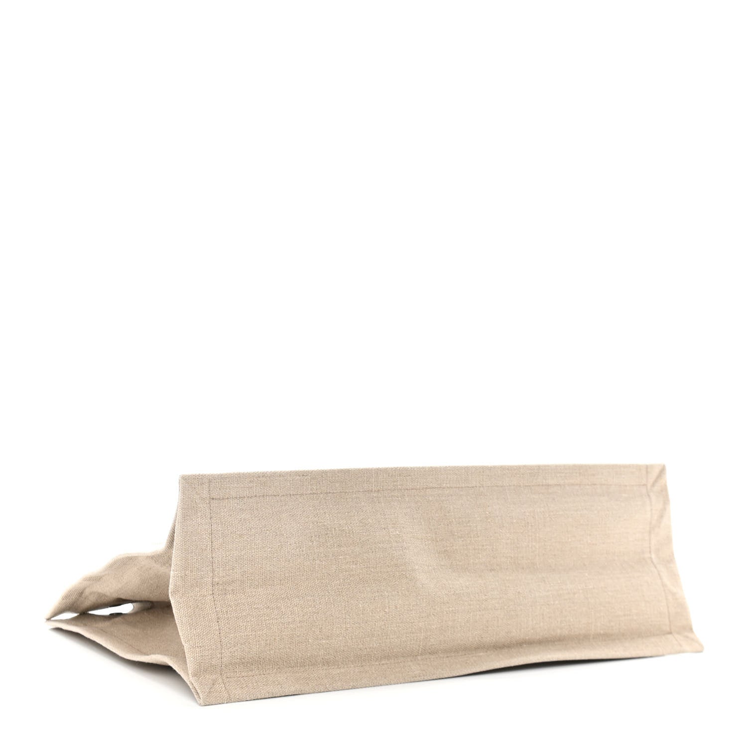 Saint Laurent Linen Calfskin Rive Gauche Tote Optic White 4 of 12