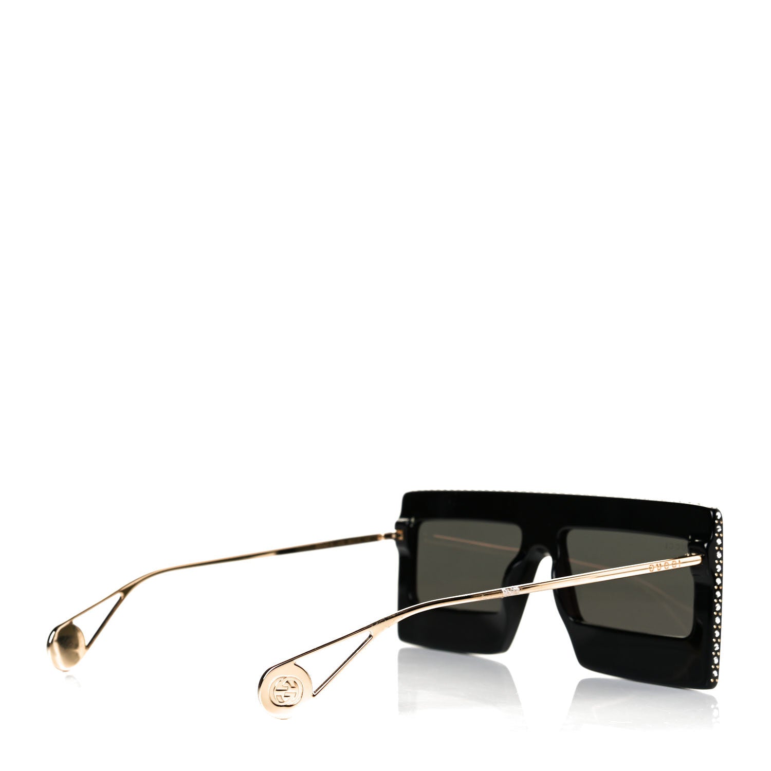 Gucci Acetate Crystal Mask-Frame Sunglasses GG0431S Black 5 of 6