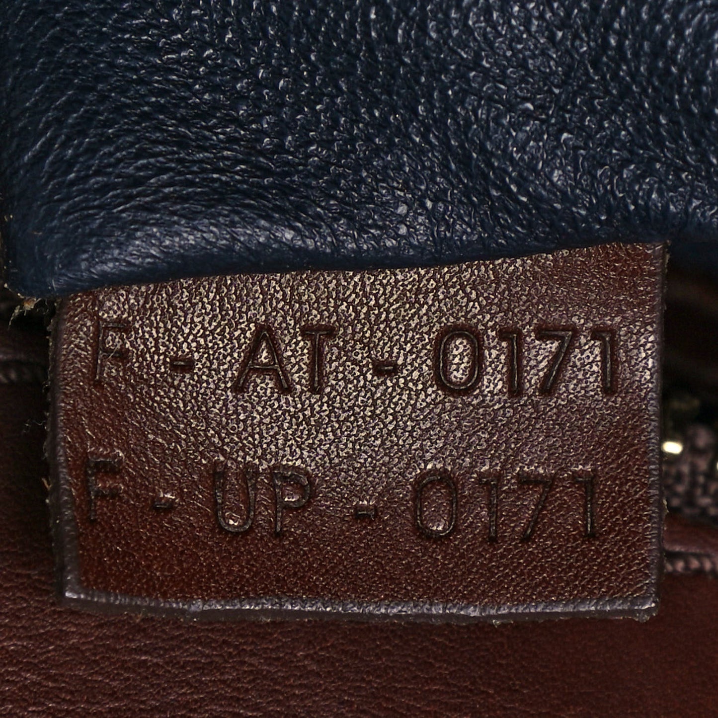 Smooth Calfskin Mini Tri-Color Luggage Navy