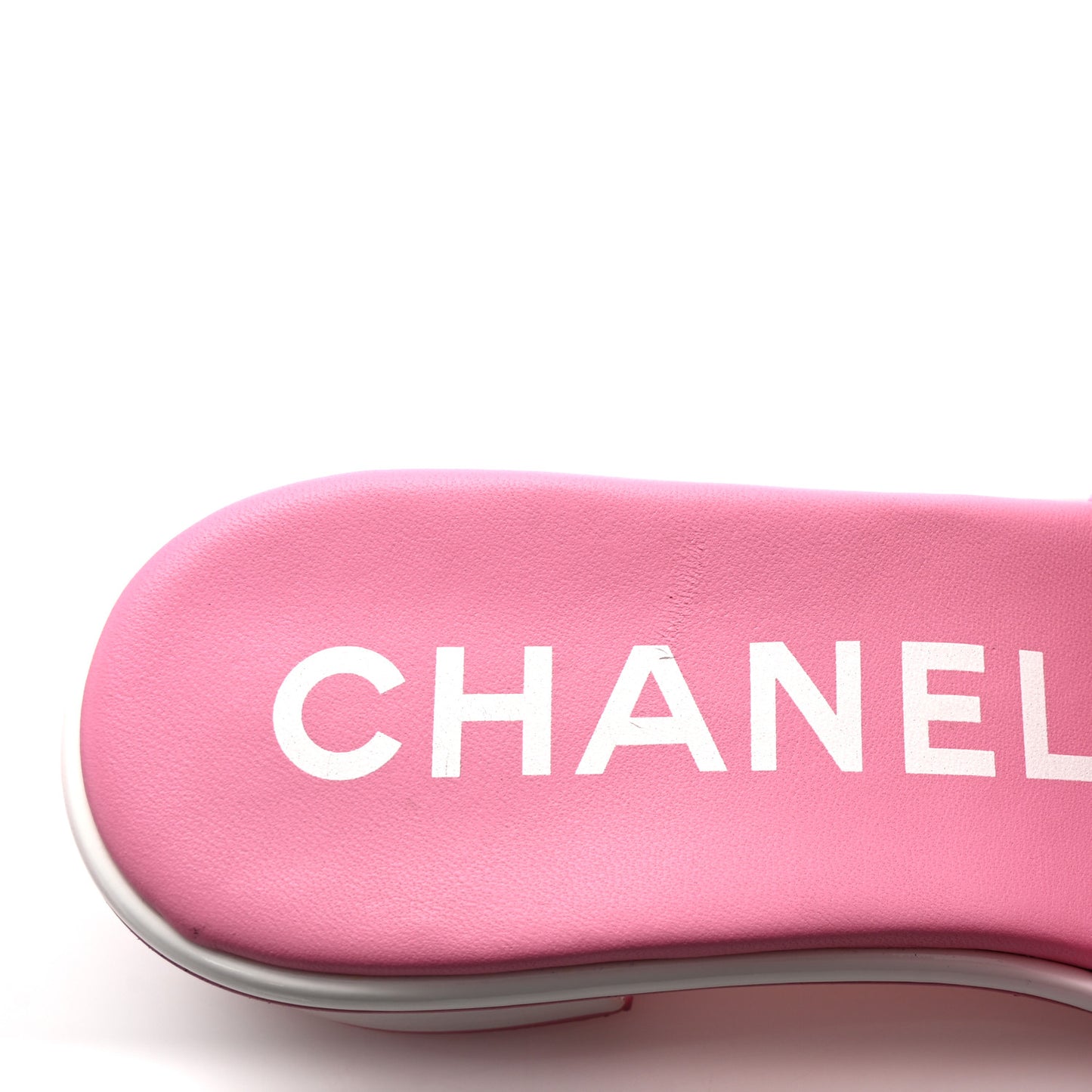 Cotton Logo Mule Sandals 40 Pink White