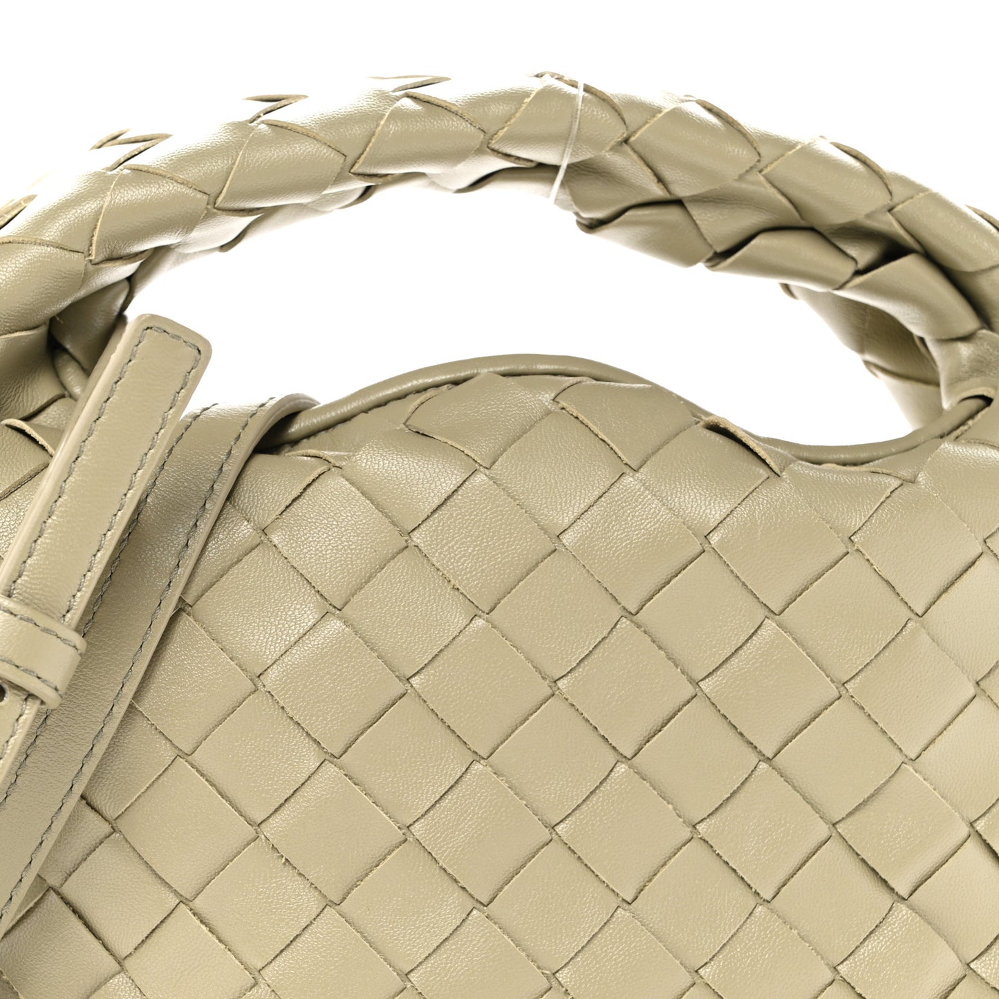 Calfskin Intrecciato Mini Hop Travertine