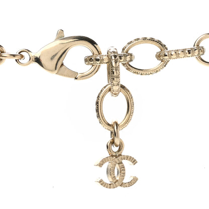 Chanel Pearl Crystal CC Chain Long Necklace Gold 5 of 7