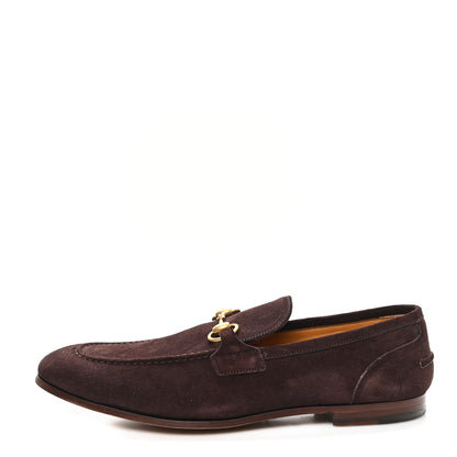 Gucci Suede Horsebit Mens Jordaan Loafers 8.5 Brown 1 of 10