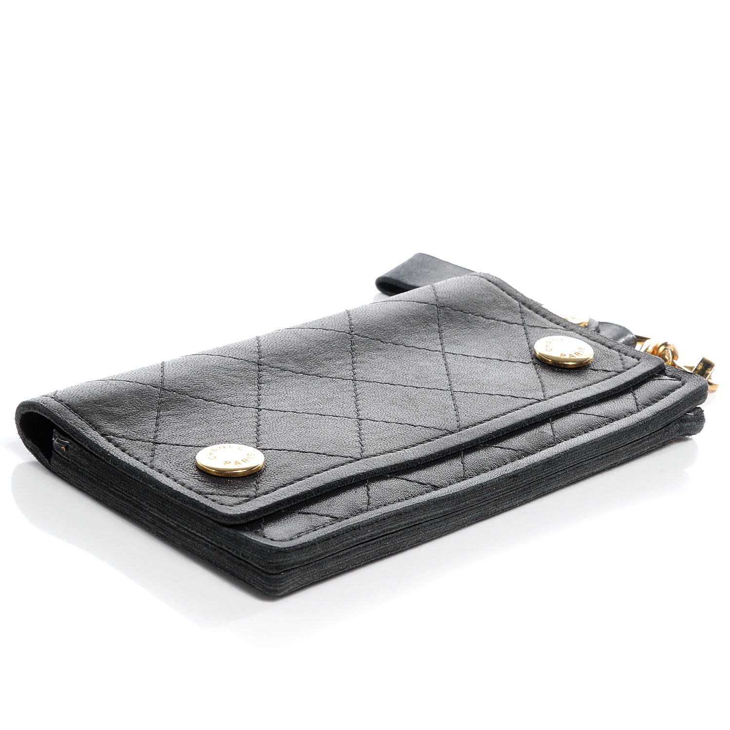 Chanel Lambskin Diamond Stitch Wallet Black 4 of 10