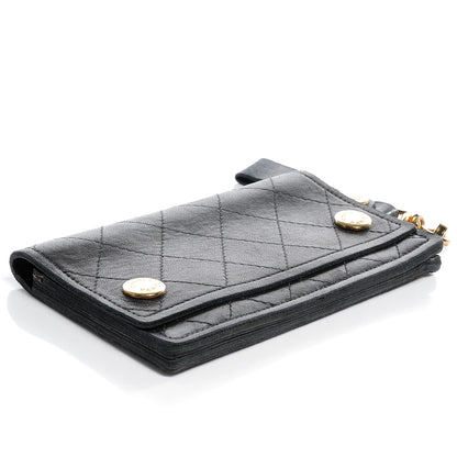 Chanel Lambskin Diamond Stitch Wallet Black 4 of 10