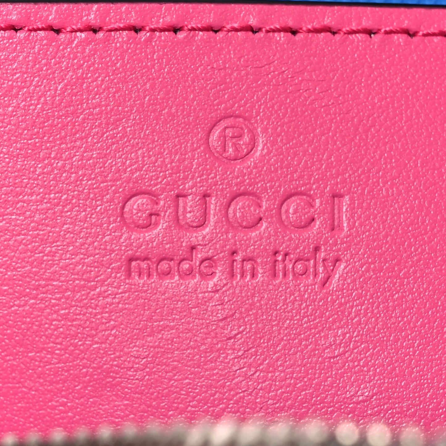 Calfskin GG Tennis Bi-Color Embossed Mini Duffle Bag Modern Fucsia Modern Blue