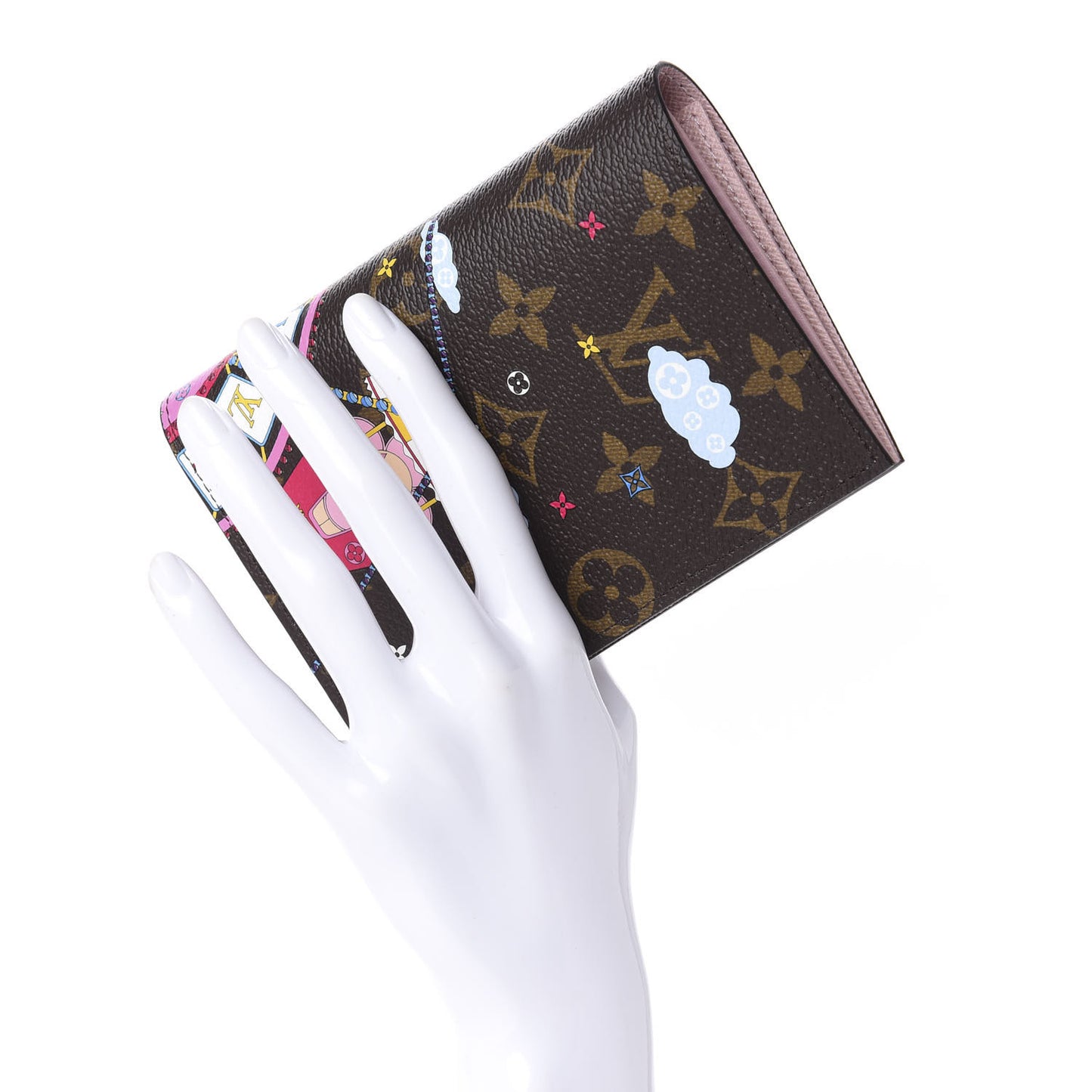 Monogram 2020 Christmas Animation Big Wheel Passport Cover Rose Ballerine