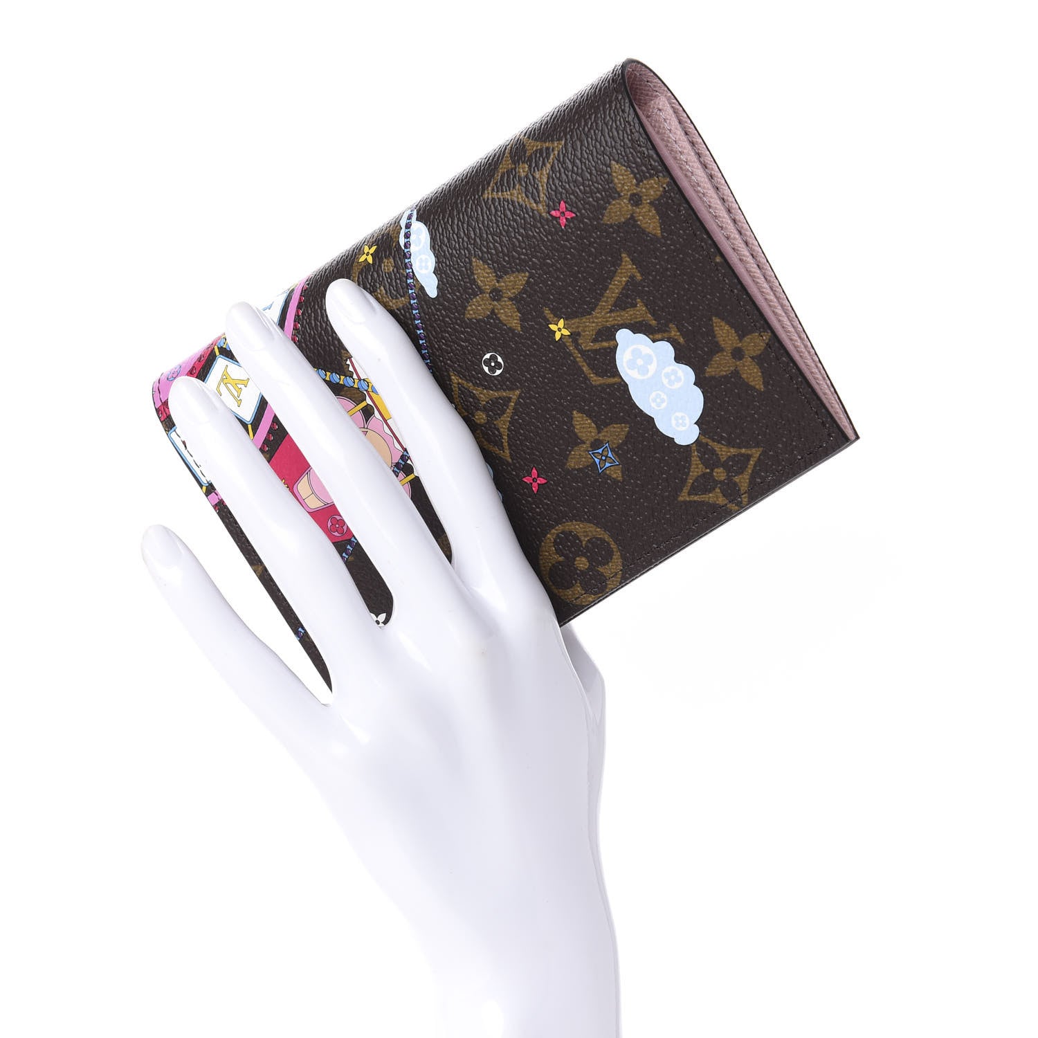 Louis Vuitton Monogram 2020 Christmas Animation Big Wheel Passport Cover Rose Ballerine 5 of 10