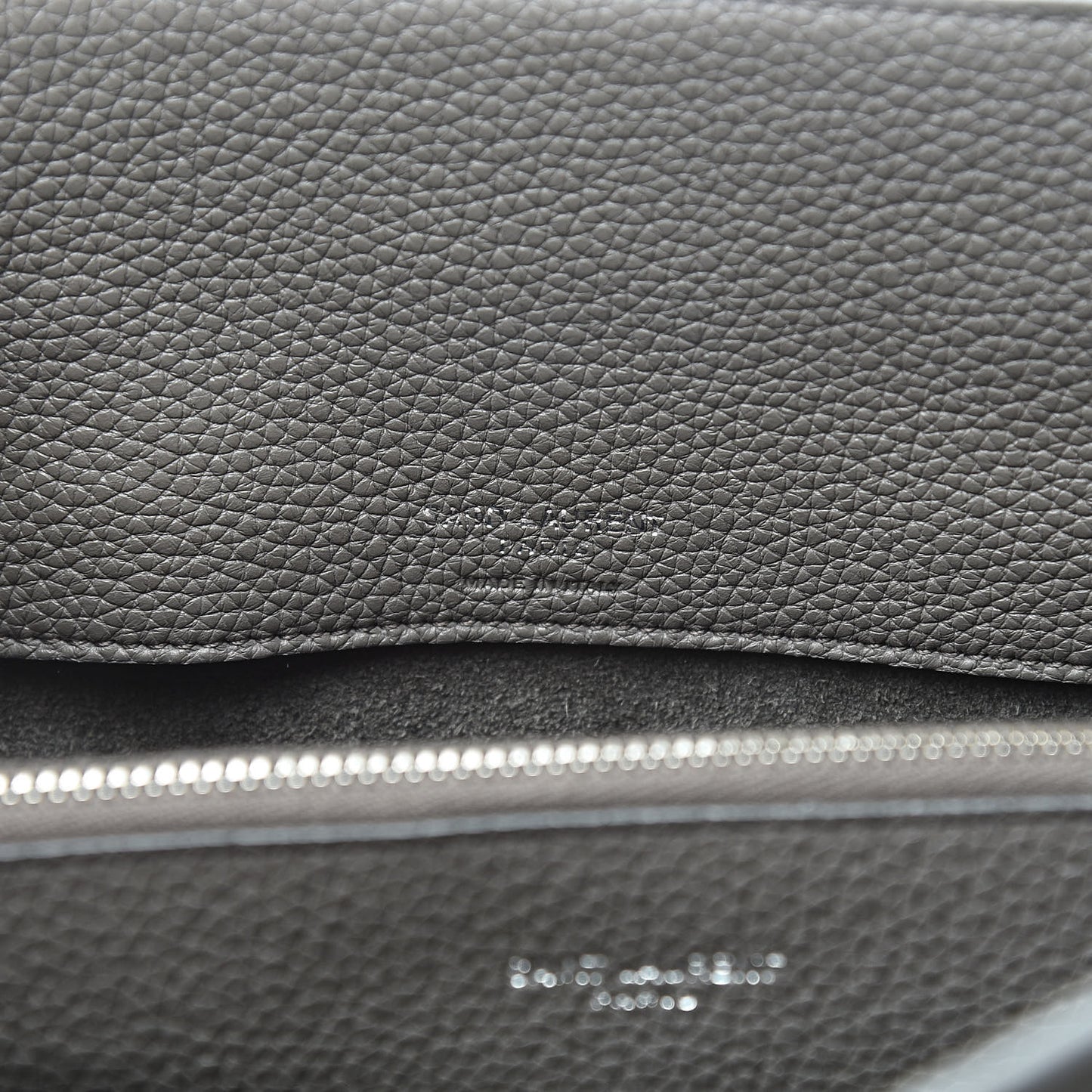 Grained Calfskin Baby Sac De Jour Fog