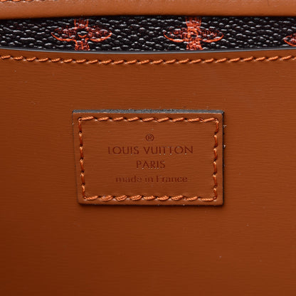 Louis Vuitton Calfskin Catogram City Steamer Cabas XXL Orange Marron 6 of 7
