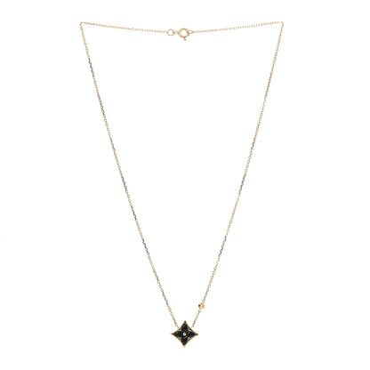 Louis Vuitton 18K Yellow Gold Diamond Black Onyx Color Blossom BB Star Pendant Necklace 3 of 6