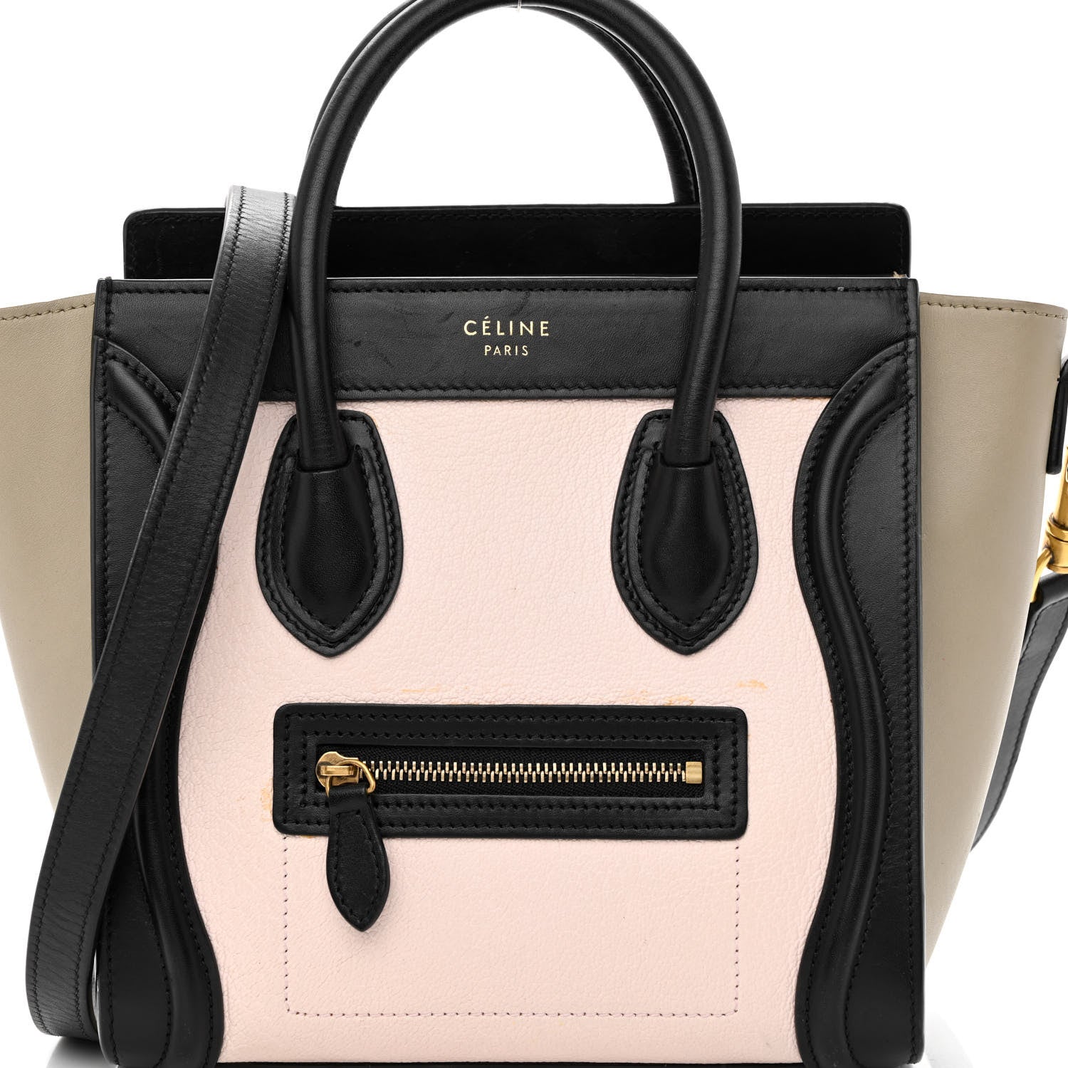 Celine Smooth Drummed Calfskin Nano Tri-Color Luggage Light Rose 8 of 13