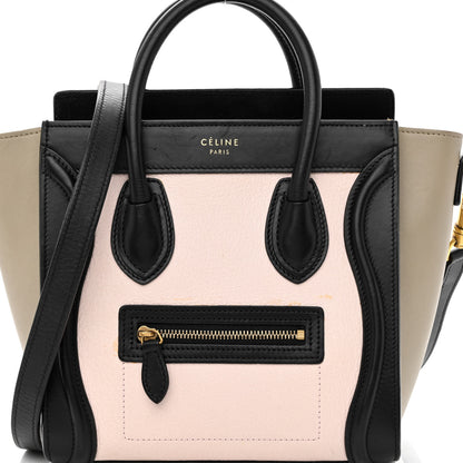Celine Smooth Drummed Calfskin Nano Tri-Color Luggage Light Rose 8 of 13