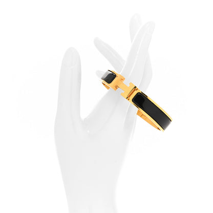 Hermes Enamel Narrow Clic Clac H Bracelet PM Black 2 of 5