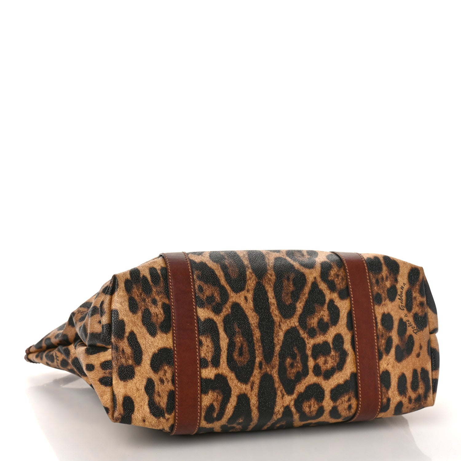 Dolce & Gabbana Coated Canvas Leopard Print Tote 4 of 12