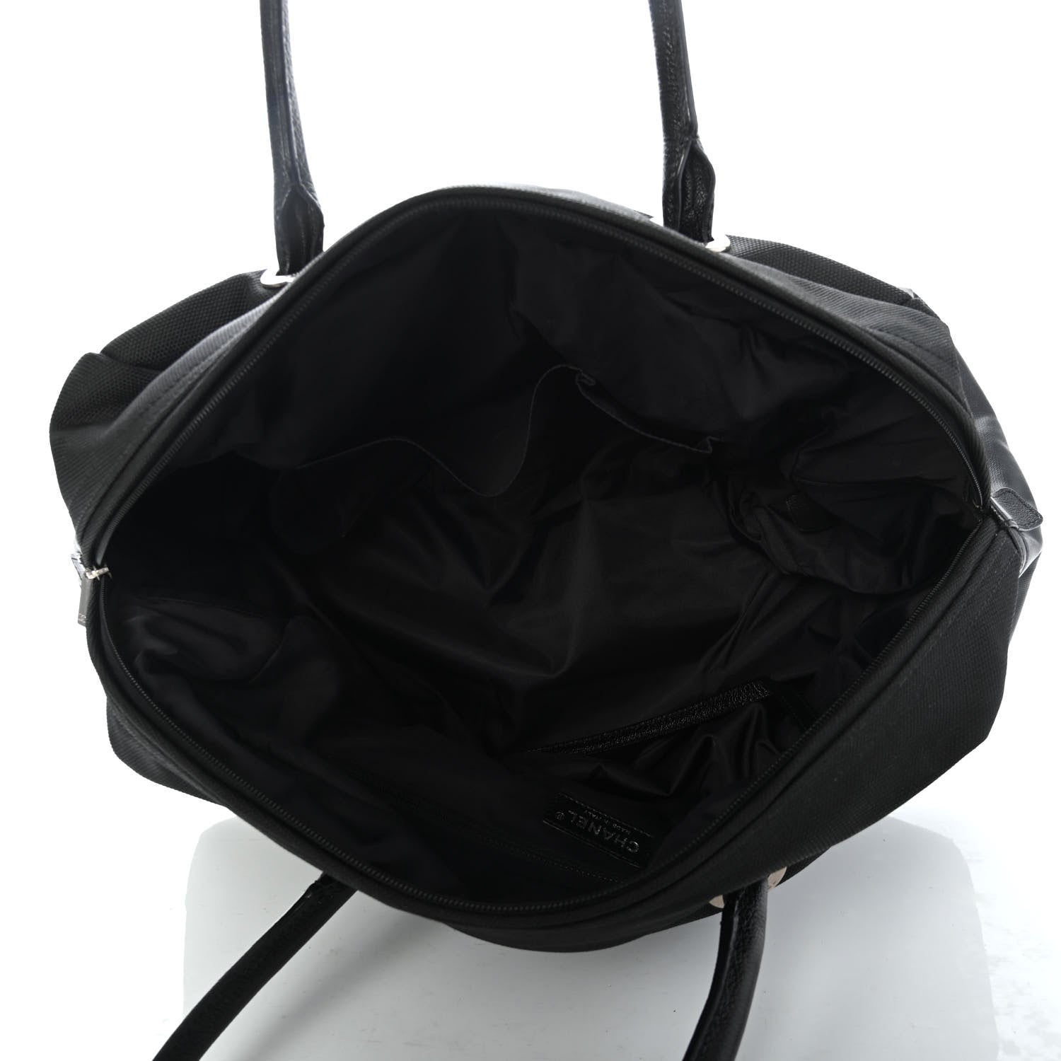 Chanel Coated Canvas Quilted Paris Biarritz Bowler Black 4 of 4