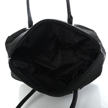 Chanel Coated Canvas Quilted Paris Biarritz Bowler Black 4 of 4