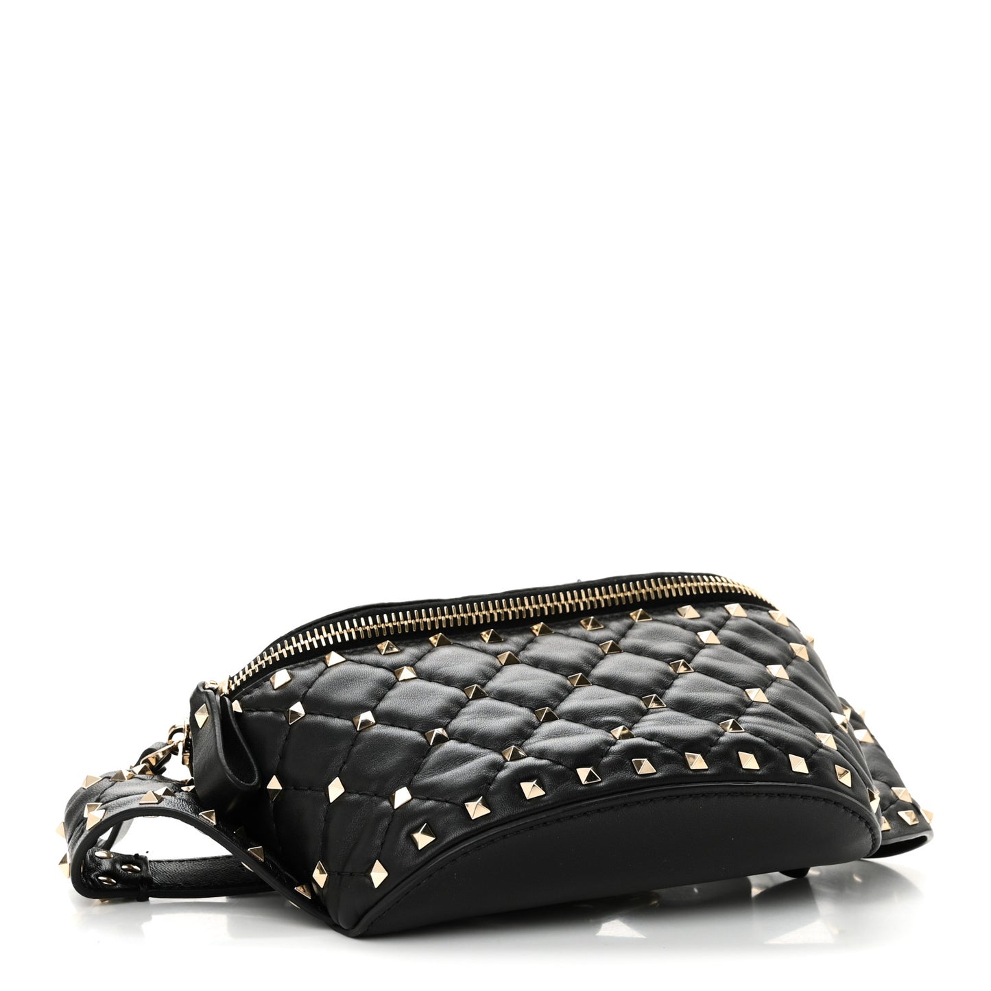 Nappa Rockstud Spike Belt Bag 85 Black