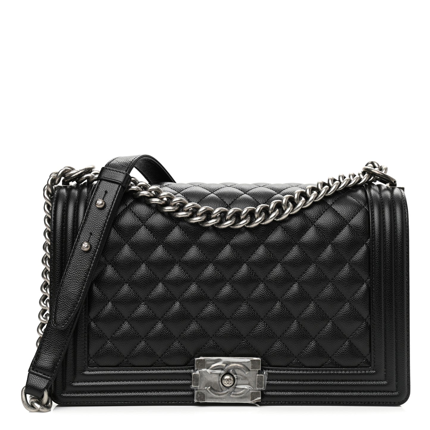 Caviar Quilted New Medium Boy Flap Black