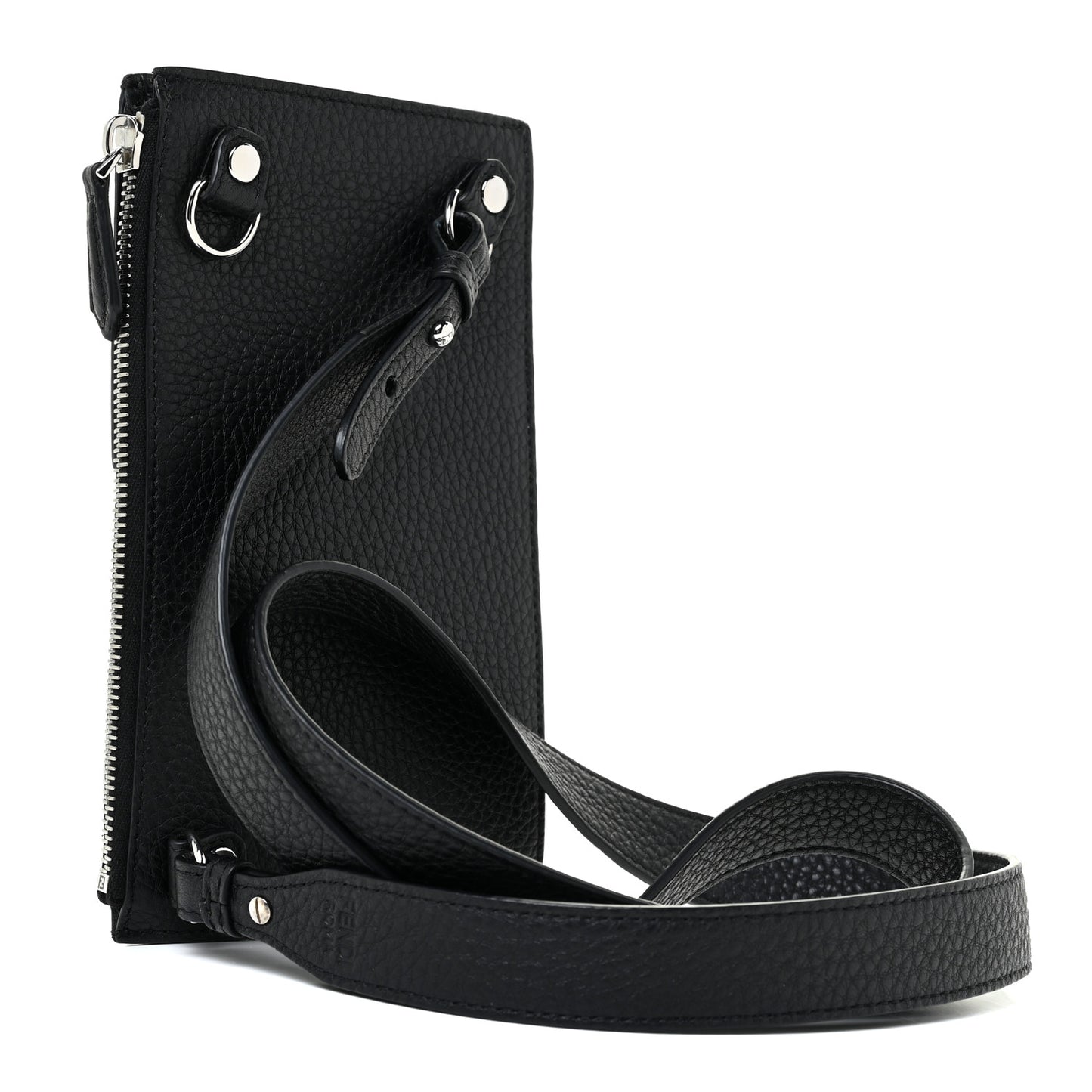 Cuoio Romano Crossbody Phone Pouch Black