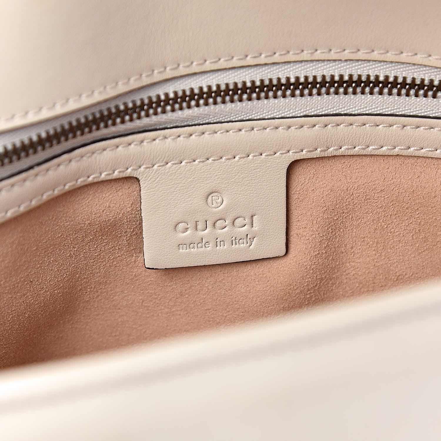 Gucci Calfskin Matelasse Small GG Marmont Shoulder Bag White 6 of 11