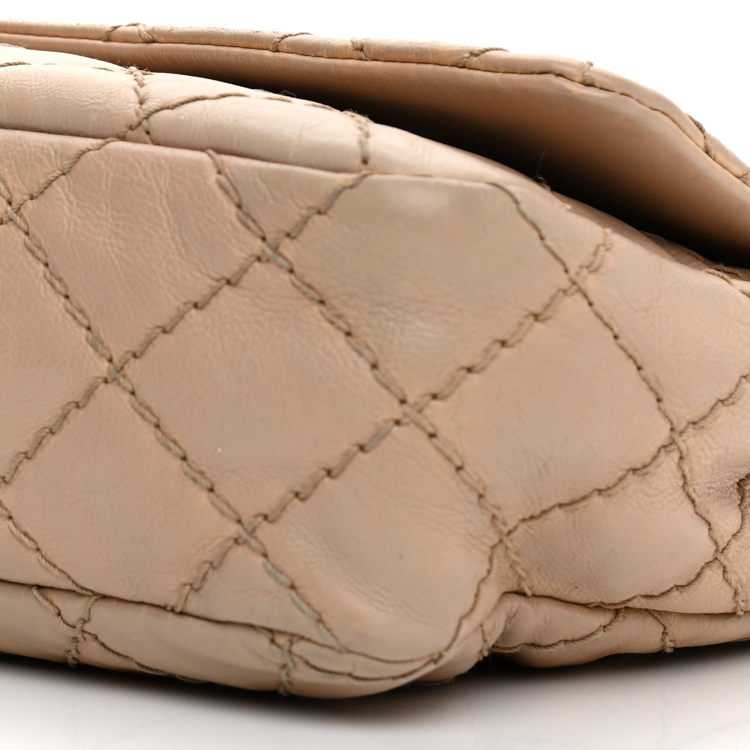 Chanel Grained Calfskin Medium Natural Beauty Flap Beige 10 of 13