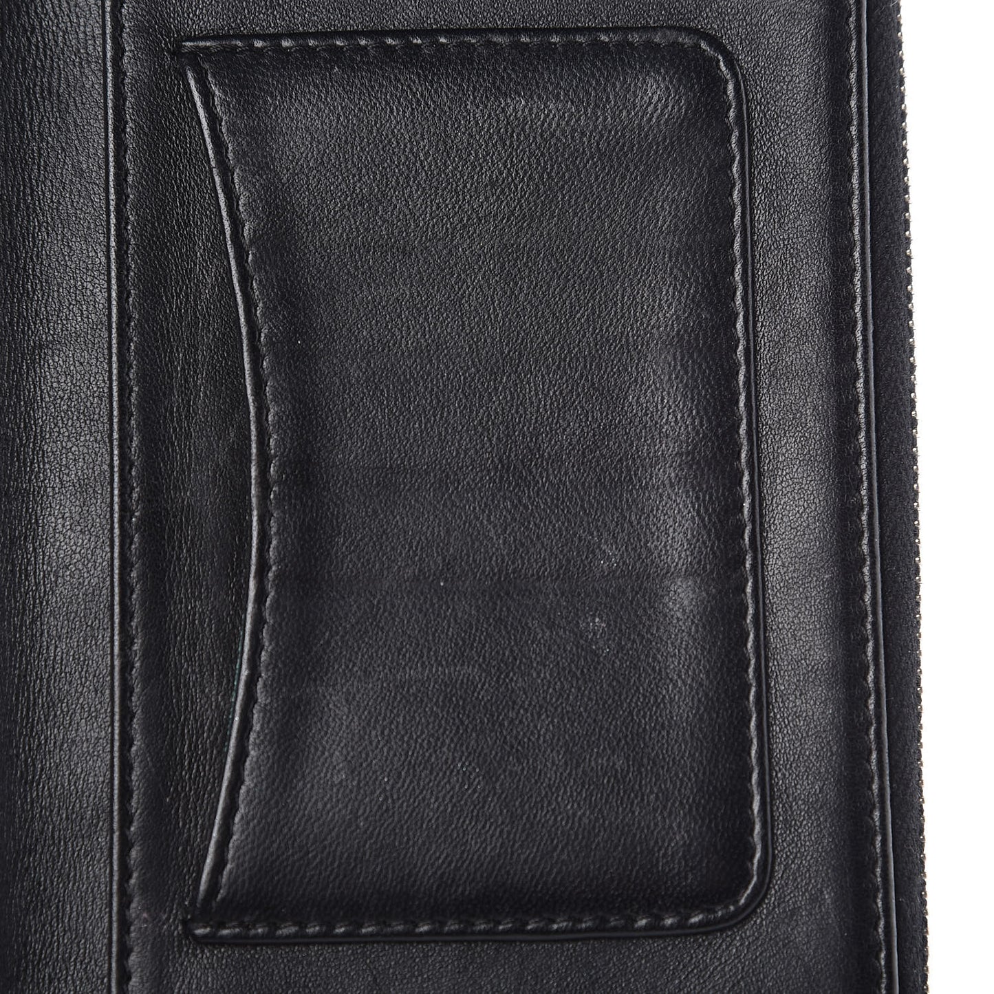 Aged Calfskin Quilted Paris New York PNY Wallet Black