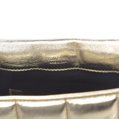 Tom Ford Metallic Soft Lambskin Quilted Small Natalia Chain Shoulder Bag Gold 6 of 11