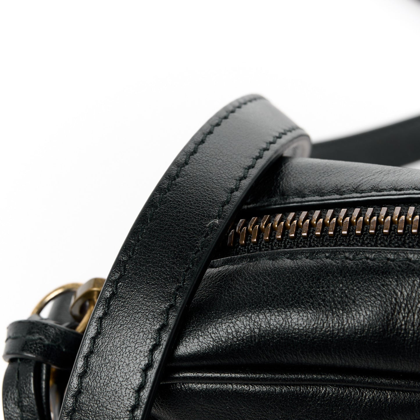 Calfskin Matelasse Mini GG Marmont Chain Shoulder Bag Black