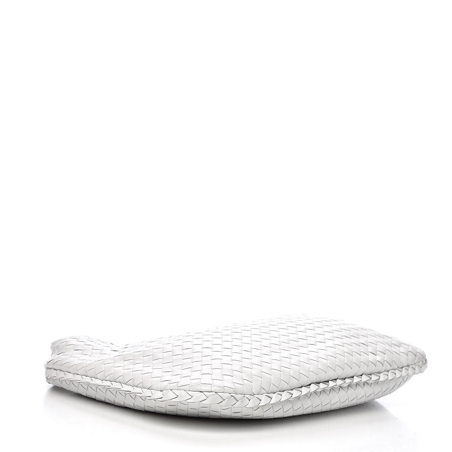 Nappa Intrecciato Medium Veneta Hobo White